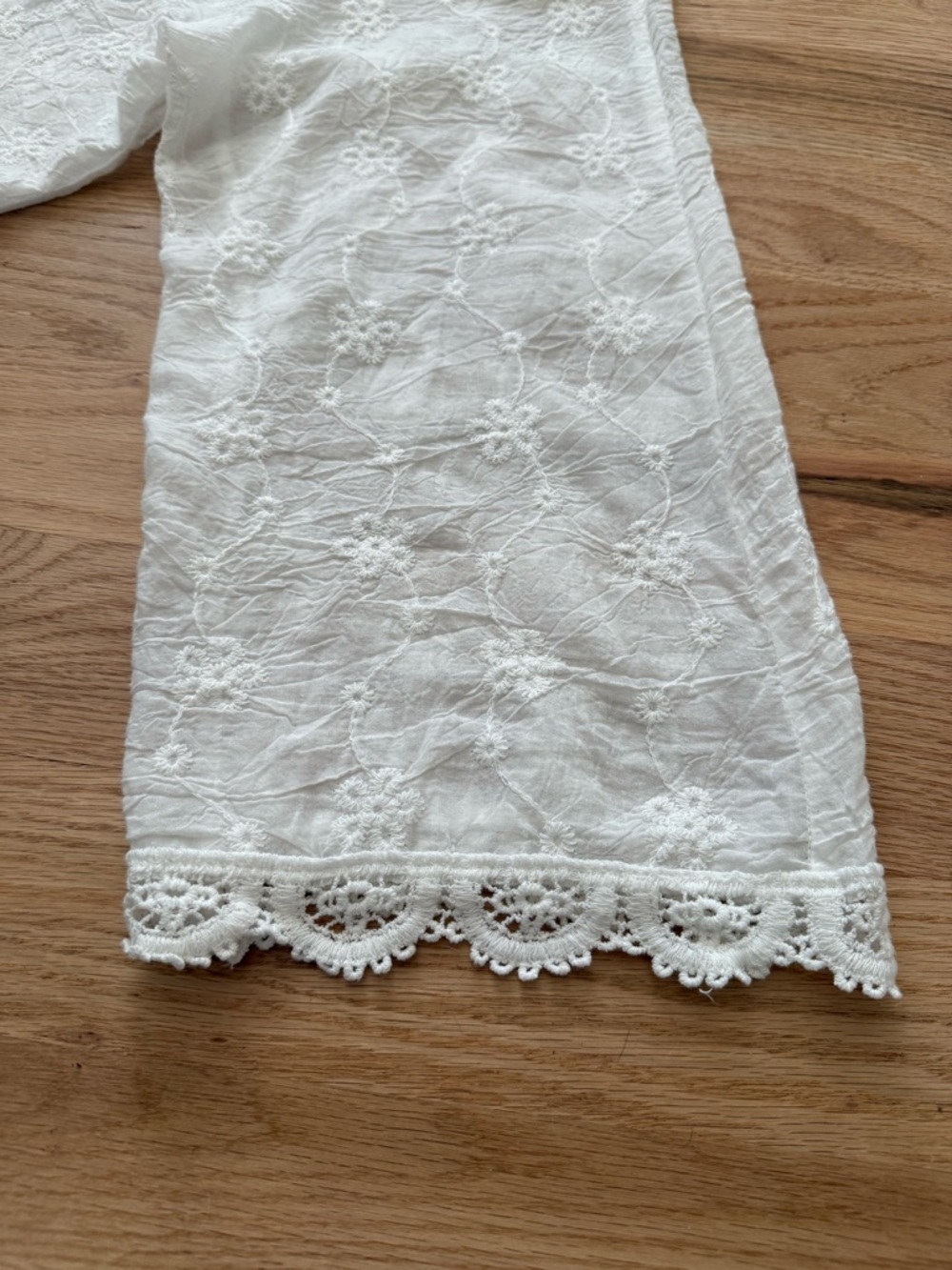 Cotton Blend Crochet Trim Lightweight Longline Kimono Crisp White Beachy 2X - Picture 8 of 11